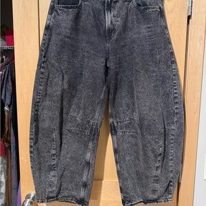 Black Women’s Denim Barrel Jeans
